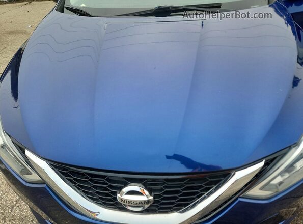 3N1AB7AP7KY242363 2019 NISSAN SENTRA Blue უკანა სალონის ხედი