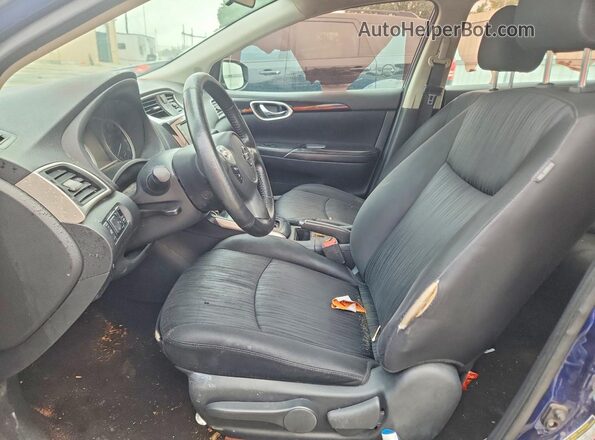 3N1AB7AP7KY242363 2019 NISSAN SENTRA Blue წინა სალონის ხედი