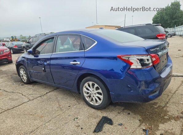 3N1AB7AP7KY242363 2019 NISSAN SENTRA Blue უკანა მარცხენა