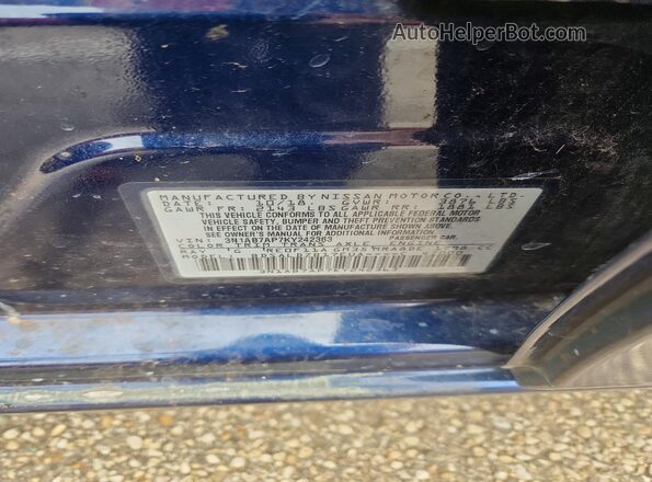 3N1AB7AP7KY242363 2019 NISSAN SENTRA Blue ძრავის განყოფილების ხედი
