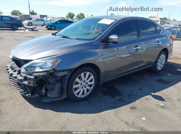 3N1AB7AP7KY251824 2019 NISSAN SENTRA Серый Передняя левая четверть