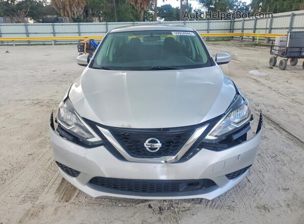 3N1AB7AP7KY251869 2019 NISSAN SENTRA Silver Front view