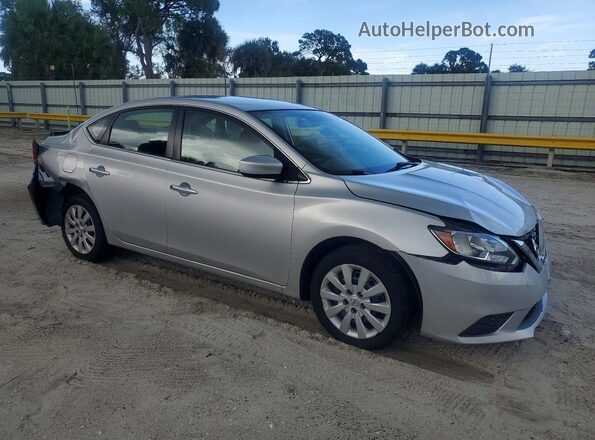 3N1AB7AP7KY251869 2019 NISSAN SENTRA Silver Front right