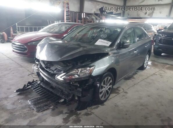 3N1AB7AP7KY307177 2019 NISSAN SENTRA Серый Передняя левая четверть