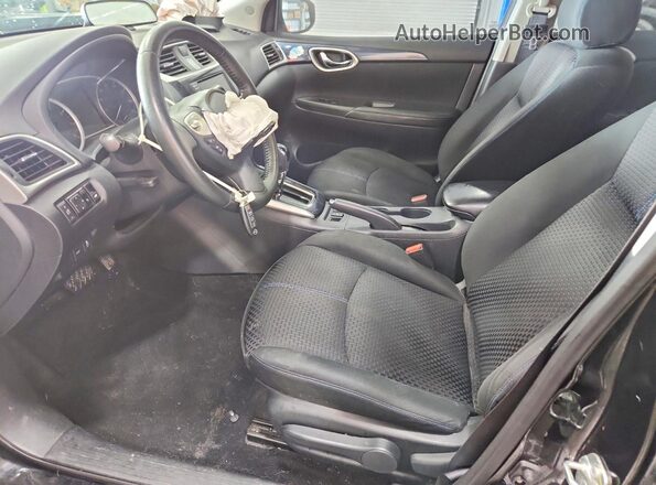 3N1AB7AP7KY309592 2019 NISSAN SENTRA Black Widok wnętrza z przodu