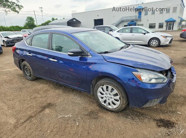 3N1AB7AP7KY315103 2019 NISSAN SENTRA Blue Front right