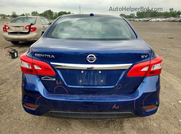 3N1AB7AP7KY315103 2019 NISSAN SENTRA Blue Rear view