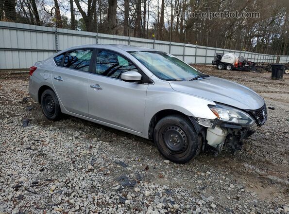 3N1AB7AP7KY360624 2019 NISSAN SENTRA Silver Przód prawy