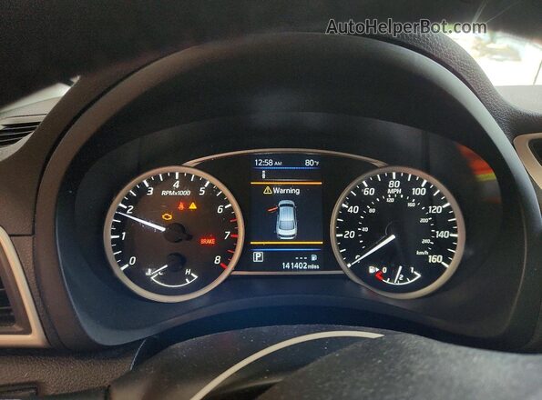 3N1AB7AP7KY361000 2019 NISSAN SENTRA White Widok zestawu wskaźników