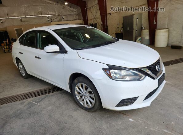 3N1AB7AP7KY361000 2019 NISSAN SENTRA Белый Передняя правая четверть