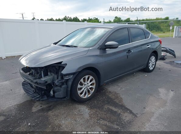 3N1AB7AP7KY361594 2019 NISSAN SENTRA Gray Передня ліва чверть