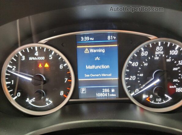 3N1AB7AP7KY362955 2019 NISSAN SENTRA White Instrument cluster view
