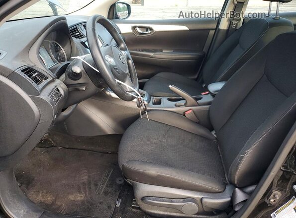 3N1AB7AP7KY368819 2019 NISSAN SENTRA Black Вид салону спереду