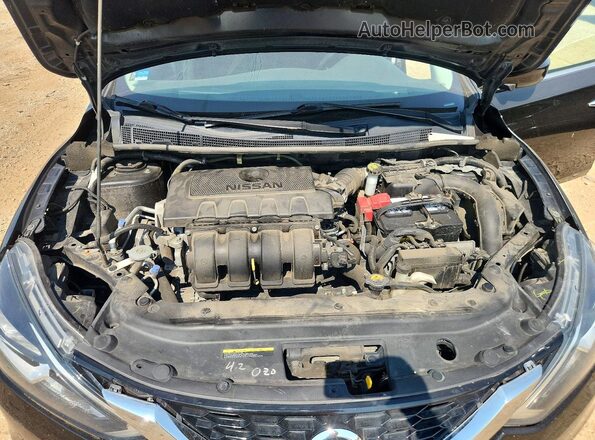 3N1AB7AP7KY382834 2019 NISSAN SENTRA Black უკანა სალონის ხედი