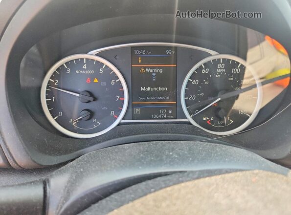 3N1AB7AP7KY382834 2019 NISSAN SENTRA Black ხელსაწყოთა პანელის ხედი
