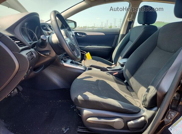 3N1AB7AP7KY382834 2019 NISSAN SENTRA Black წინა სალონის ხედი