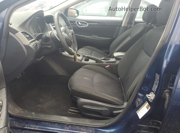 3N1AB7AP7KY411135 2019 NISSAN SENTRA Blue Front interior view
