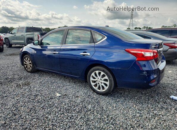3N1AB7AP7KY411135 2019 NISSAN SENTRA Blue Rear left