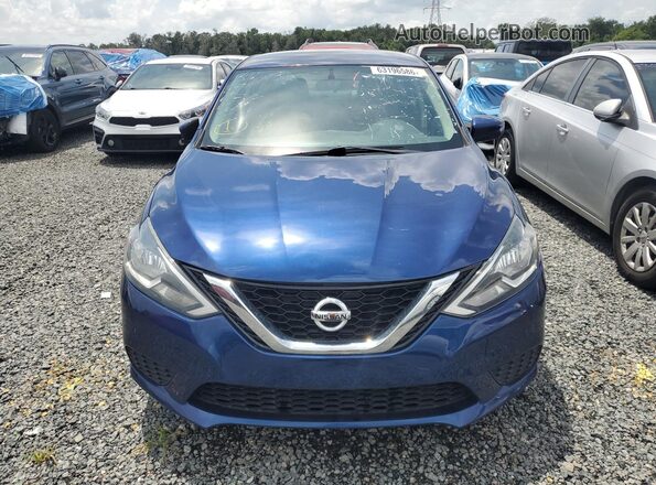 3N1AB7AP7KY411135 2019 NISSAN SENTRA Blue Front view