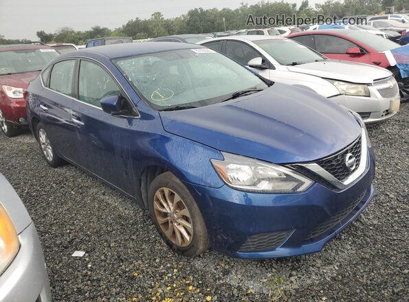 3N1AB7AP7KY411135 2019 NISSAN SENTRA Blue Front right