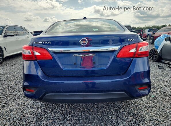 3N1AB7AP7KY411135 2019 NISSAN SENTRA Blue Rear view