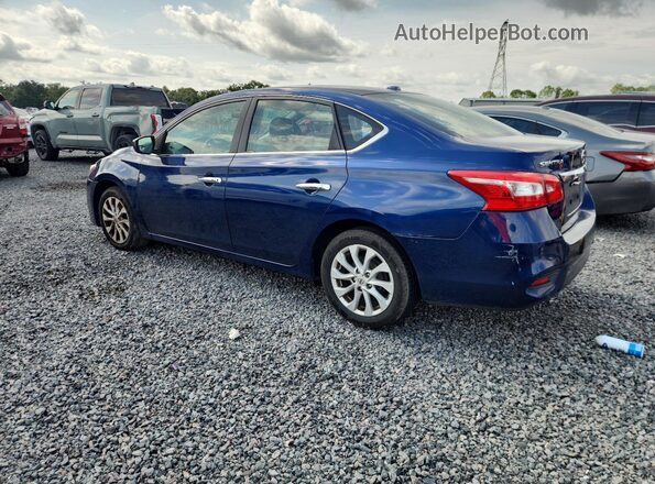 3N1AB7AP7KY411135 2019 NISSAN SENTRA Blue Dashboard view