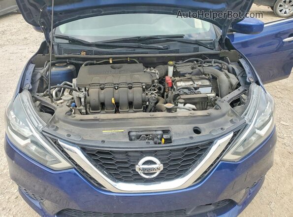 3N1AB7AP7KY426654 2019 NISSAN SENTRA Blue უკანა სალონის ხედი