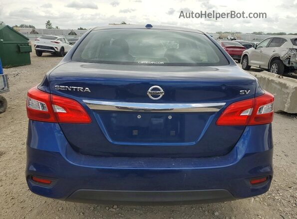 3N1AB7AP7KY426654 2019 NISSAN SENTRA Blue უკანა ხედი