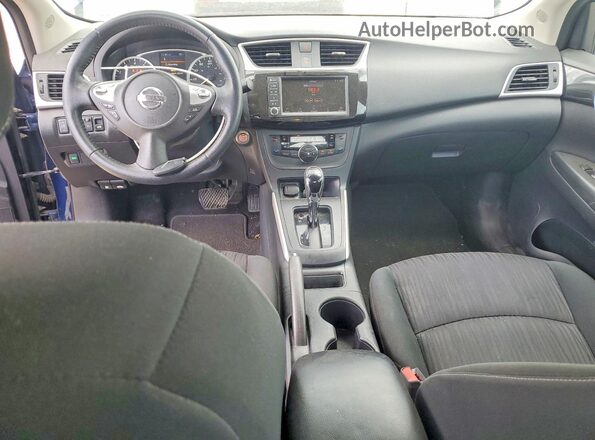 3N1AB7AP7KY426654 2019 NISSAN SENTRA Blue წინა პანელის ხედი