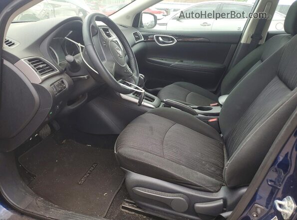 3N1AB7AP7KY426654 2019 NISSAN SENTRA Blue წინა სალონის ხედი