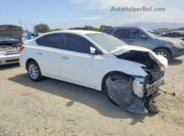 3N1AB7AP7KY435161 2019 NISSAN SENTRA White Delantero derecho