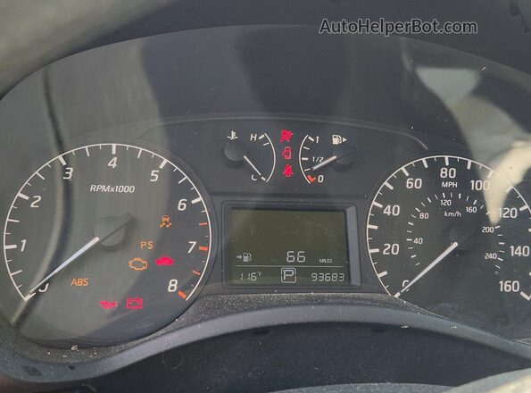3N1AB7AP8GY278036 2016 NISSAN SENTRA Black Вид щитка приладів