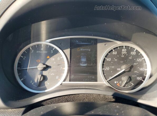 3N1AB7AP8HY219991 2017 NISSAN SENTRA Blue Instrument cluster view