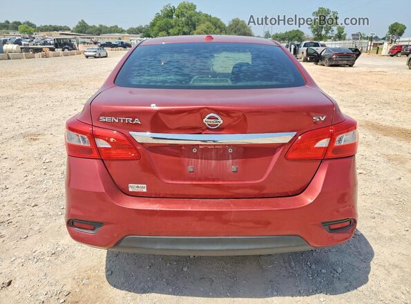 3N1AB7AP8HY262324 2017 NISSAN SENTRA Maroon უკანა ხედი
