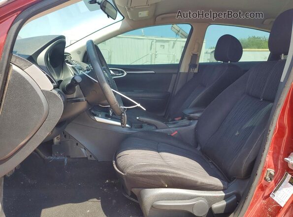 3N1AB7AP8HY262324 2017 NISSAN SENTRA Maroon წინა სალონის ხედი