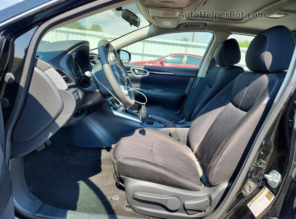 3N1AB7AP8HY325924 2017 NISSAN SENTRA Black Front interior view
