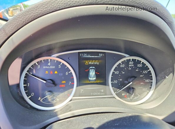 3N1AB7AP8HY330296 2017 NISSAN SENTRA Синий Вид щитка приборов