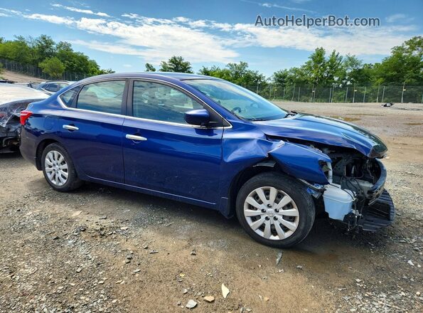 3N1AB7AP8HY334848 2017 NISSAN SENTRA Blue Front right