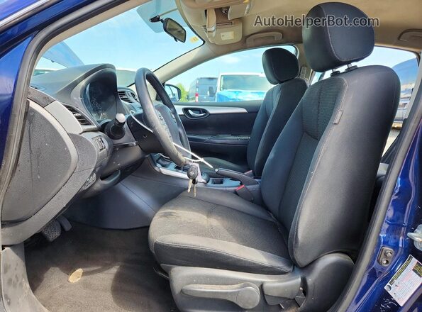 3N1AB7AP8HY334848 2017 NISSAN SENTRA Blue Front interior view