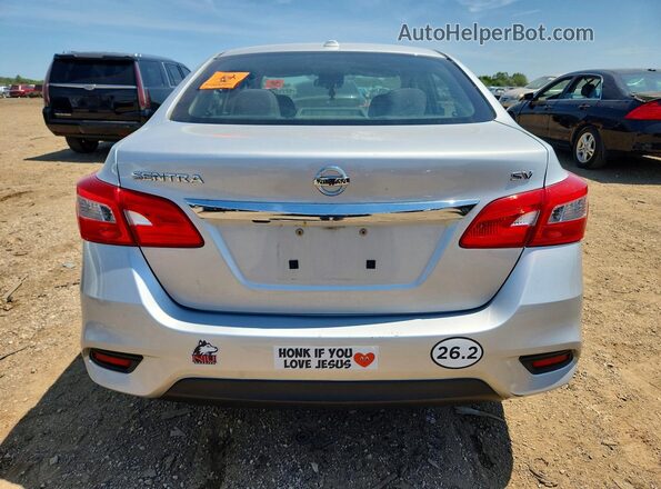 3N1AB7AP8HY352413 2017 NISSAN SENTRA Silver Вид ззаду