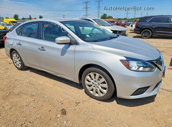 3N1AB7AP8HY352413 2017 NISSAN SENTRA Silver Передня права чверть