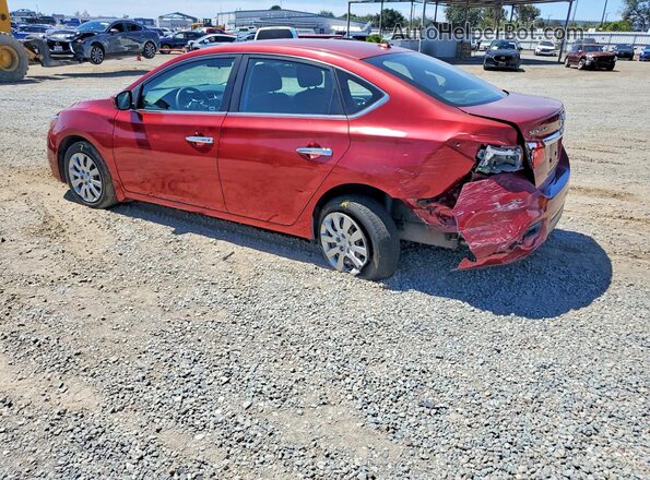 3N1AB7AP8HY356204 2017 NISSAN SENTRA Red Trasero izquierdo