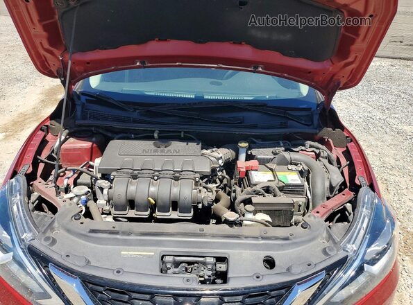 3N1AB7AP8HY356204 2017 NISSAN SENTRA Red Vista interior trasera