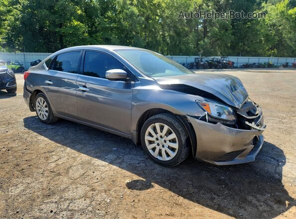 3N1AB7AP8HY372323 2017 NISSAN SENTRA Серый Передняя правая четверть