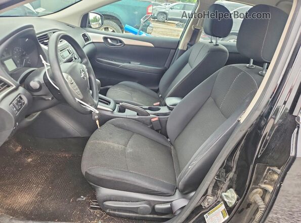 3N1AB7AP8HY376260 2017 NISSAN SENTRA Black Вид салону спереду