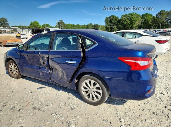 3N1AB7AP8JL655789 2018 NISSAN SENTRA Blue Rear left