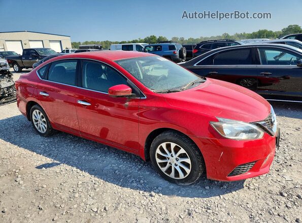 3N1AB7AP8JY206910 2018 NISSAN SENTRA Red წინა პანელის ხედი