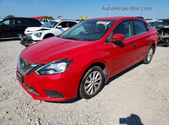 3N1AB7AP8JY206910 2018 NISSAN SENTRA Red უკანა მარცხენა