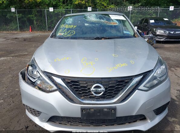 3N1AB7AP8JY268338 2018 NISSAN SENTRA Silver Instrument cluster view