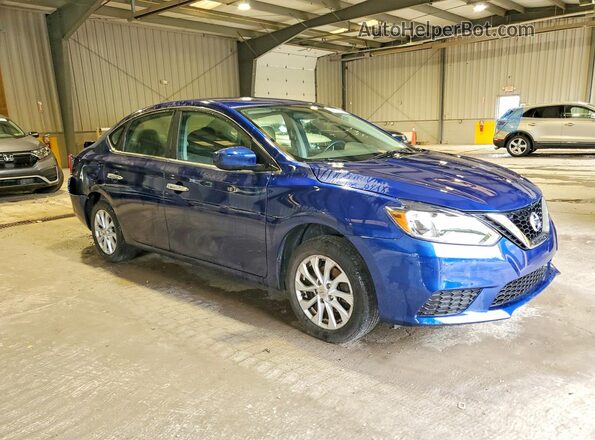 3N1AB7AP8KL610756 2019 NISSAN SENTRA Blue წინა მარჯვენა